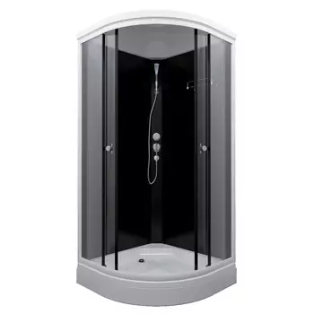 кабина душевая TRITON Топ 88х88х217см низкий поддон черный профиль