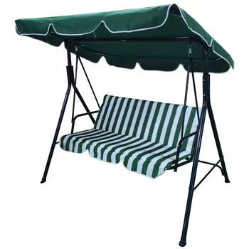 качели садовые 1,7х1,1х1,53м в полоску (до 150кг)