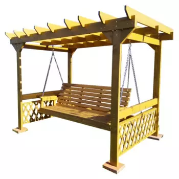 качели садовые Пергола КСп-1 3х2х2,15м дерево (3 короба)