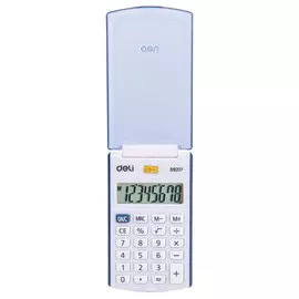 калькулятор карманный Deli 8 разрядный синий