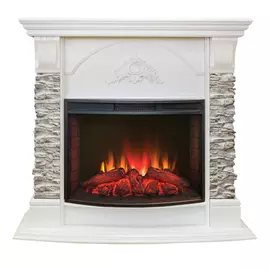 каминокомплект REALFLAME ATHENA GR STD/EUG/25.5/24 WT+EVRIKA 25.5 LED белый дуб