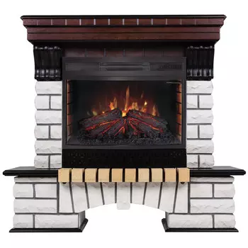 каминокомплект REALFLAME Country (очаг Firespace 25) белый, венге