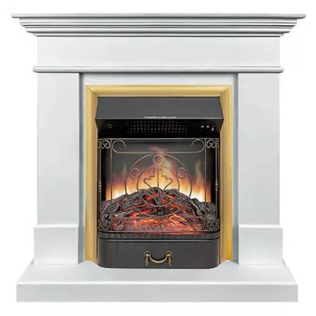 каминокомплект Royal Flame California + Majestic FX Brass белый