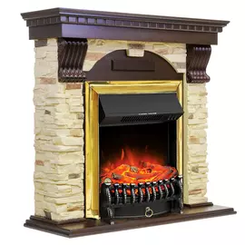 каминокомплект ROYAL FLAME DUBLIN+Fobos FX Brass, темный дуб