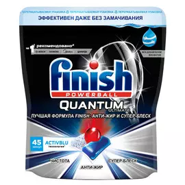 капсулы для ПММ FINISH Quantum Ultimate 45шт