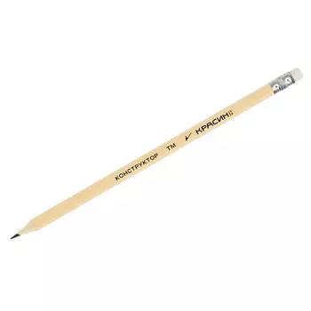 карандаш ч/г КРАСИН Конструктор ТМ HB шестигр с ластиком