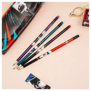 карандаш ч/г MESHU Kawaii HB с ластиком дерево