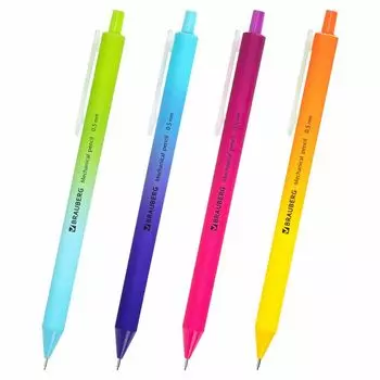 карандаш механический BRAUBERG Soft Grade 0,5мм soft-touch пластик