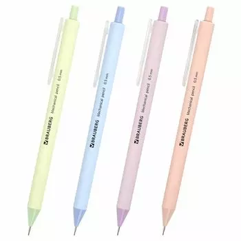 карандаш механический BRAUBERG Soft Pastel 1шт 0,5мм soft-touch в асс-те