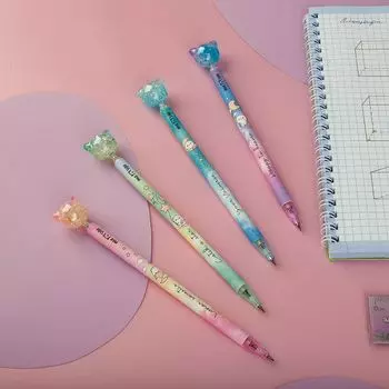 карандаш механический MESHU Cute Cats 0,7мм печать на корпусе soft-touch в асс-те с топпером