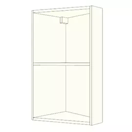 каркас навесной торцевой 360х300х720мм белый ЛДСП