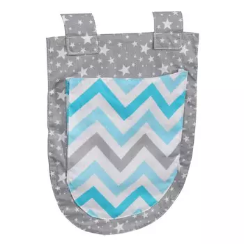 карман Соня 325x430мм зигзаг небесный/звездопад на сером