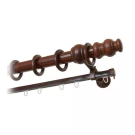 карниз 2-рядный 28мм 150см красное дерево, арт.D.28.02.031