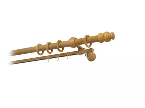 карниз 2-рядный 28мм 275см светлый дуб, арт.28.02.035.275