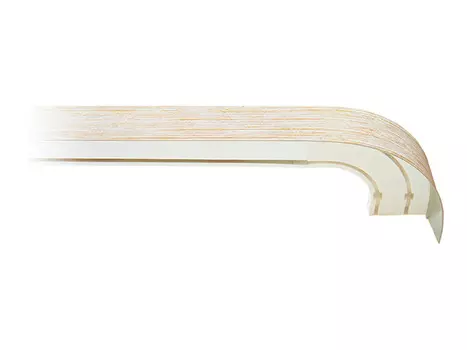 карниз 2-рядный Спарта потолочный 300см белый/золото, арт.5.02.449.1О.300