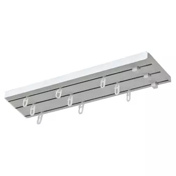 карниз 3-рядный эконом потолочный пластмассовый 160 см, арт.09.03ТО.15816ОЭ