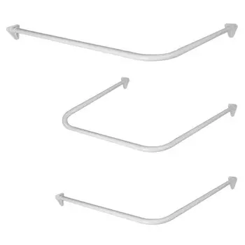 карниз для ванной VANSTORE 90х170см универсальный угловой хром