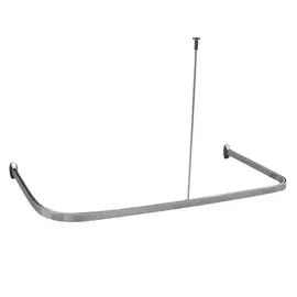 карниз для ванной VERRAN, 100х100 см, универсальный, хром