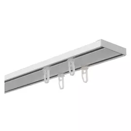 карниз шинный 2-рядный Atlant 280см белый металл, арт.ATL.AW.28