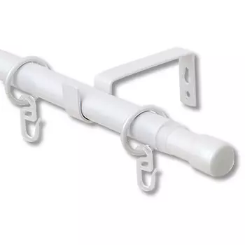 карниз телескоп.1-рядный ARTTEX 160-300см 16/19мм белый наконечник заглушка, арт.56.101.1