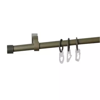 карниз телескоп. 1-рядный UGO LOKS 120-210см 16мм бронза наконечник эридан, арт.580963