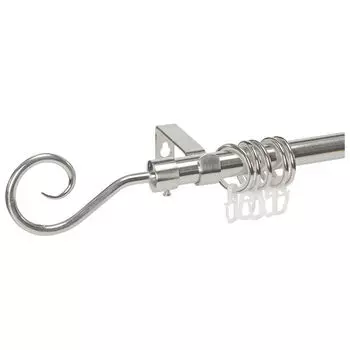 карниз телескоп. 1-рядный UGO LOKS 160-300см 19мм сталь наконечник завиток, арт.FA0224