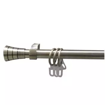 карниз телескоп. 1-рядный UGO LOKS 160-300см 19мм бронза наконченик конус, арт.580937