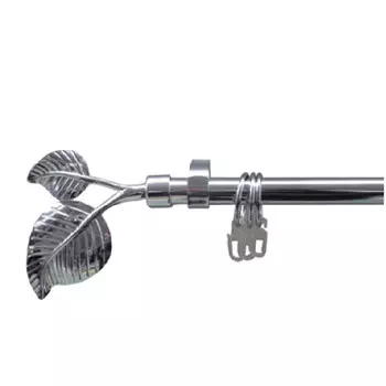 карниз телескоп. 1-рядный UGO LOKS 160-300см 19мм хром наконечник листик, арт.580936