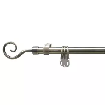 карниз телескоп. 1-рядный UGO LOKS 160-300см 19мм бронза наконечник завиток, арт.580940