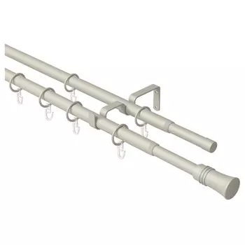 карниз телескоп. 2-рядный ARTTEX 160-300см 16/19мм сталь наконечник конус, арт.246.592