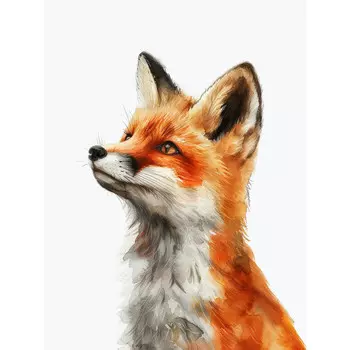 картина на холсте Огонёк в мехах 400х500мм