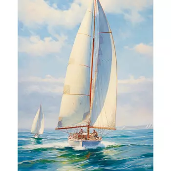 картина на холсте Парусник 400х500мм