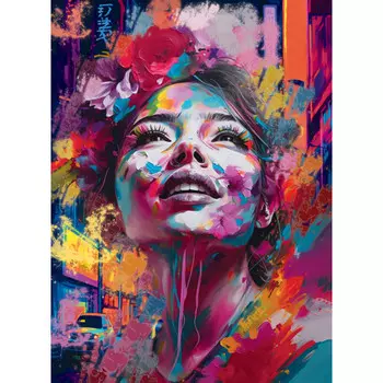 картина на холсте Яркие мечты 500х700мм