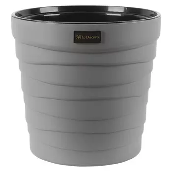 кашпо Бархан 7,5л d26,5 серый жемчуг пластик