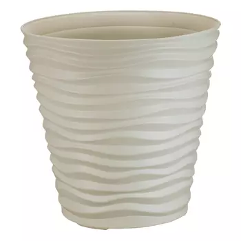 кашпо Дюна 8,5л d25см h24см кремовый пластик
