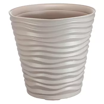 кашпо напольное Дюна 50л d46см h45см кремовый пластик