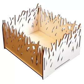 кашпо флористическое Травка 2,3л 17,5х15см h10,5см фанера