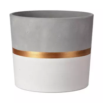 кашпо Кедр d14см h13см 1,4л бетон белый