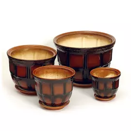 кашпо керамическое Атлант 1,6л коричневый