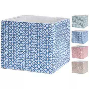 кашпо керамическое Квадрат 2,3л 17,5х17,5х10,5см в асс-те