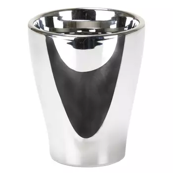 кашпо керамическое Mirror Silver 608 d13см 0,55л серебристый
