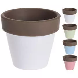 кашпо керамическое Терракотовый ободок 1,35л d14см h12см в асс-те