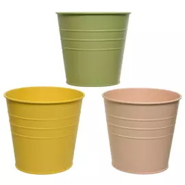 кашпо металлическое 14х14х13см цвет в асс-те