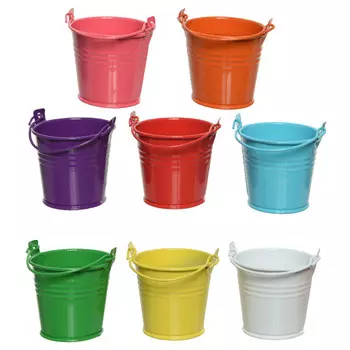 кашпо металлическое Ведерко d6см h5,5см цвет в асс-те