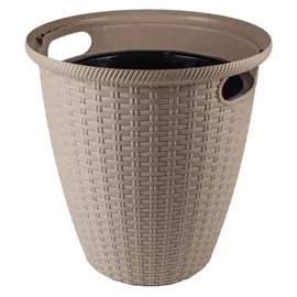 кашпо напольное РОТАНГ, диаметр 32,8 см, 20 л, шоколадный