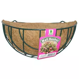 кашпо настенное 30см полусфера коковита/металлический каркас