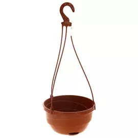кашпо подвесное с поддоном Венеция 6л d28,5см h14см пластик терракот