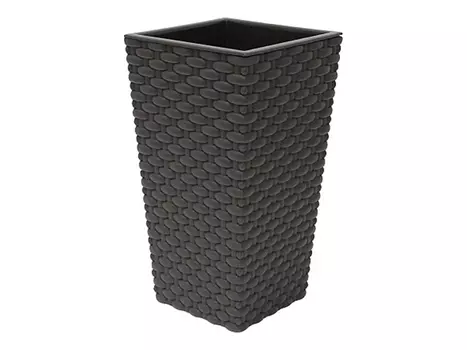 кашпо Ротанг 4,9л 19,8х19,8см h36см темно-коричневый пластик