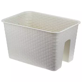 кашпо балконное Ротанг на перила 39,5см пластик бежевое