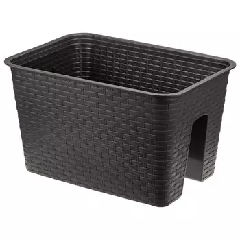 кашпо балконное Ротанг на перила 39,5см пластик коричневое